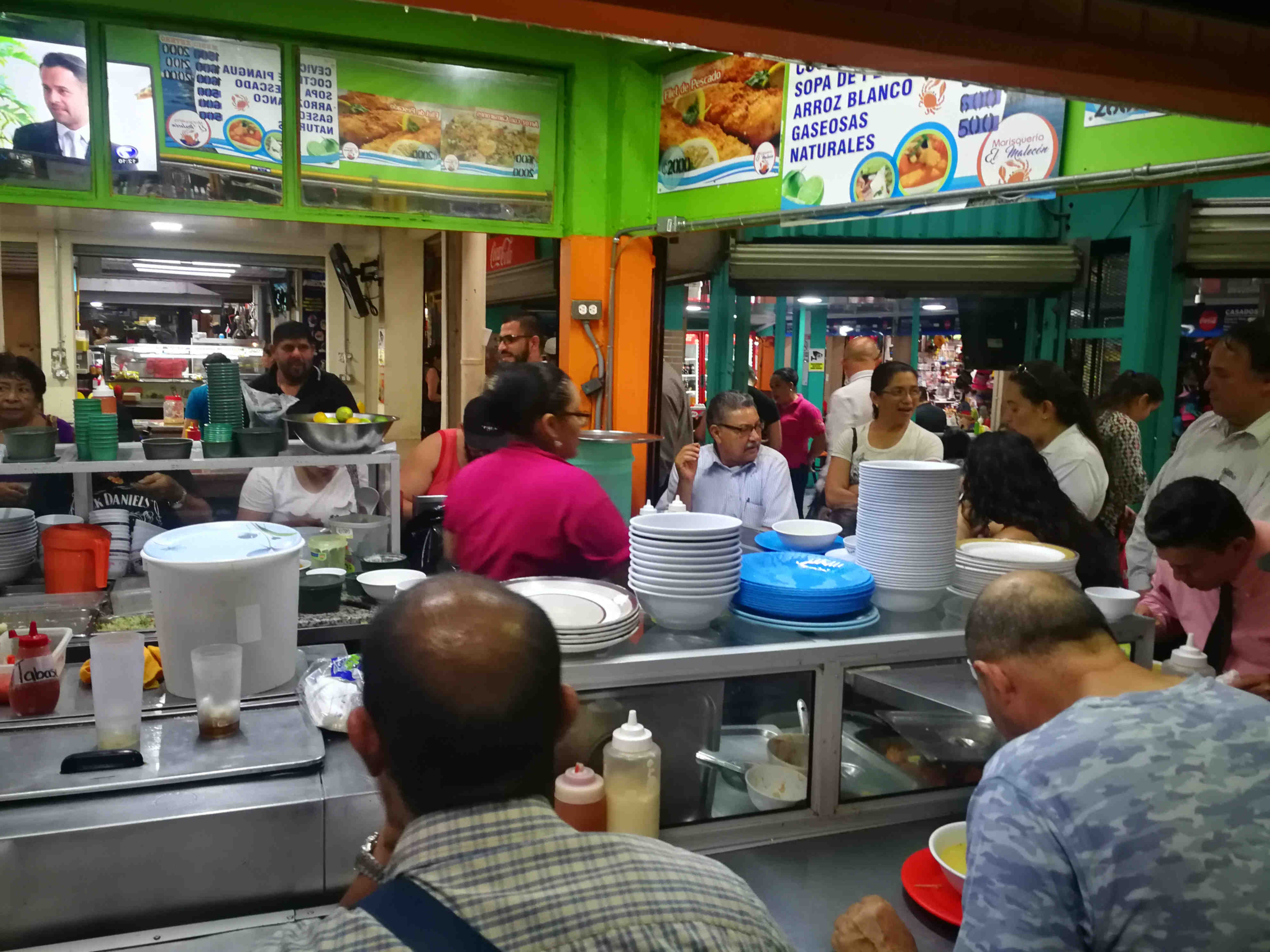 Costa Rica San Jose Mercado Central foto Marisqueria Malecon Pura Vida durante Tour su misura