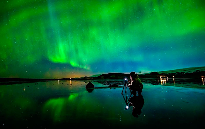Islanda aurora boreale foto di Snorri Thor Tryggvason