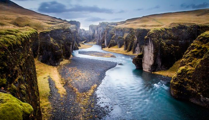 Islanda costa sud canyon di fjadrargljufur foto di Andres Nieto Porras