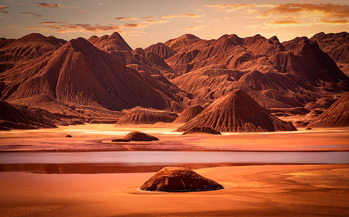 Deserto del Labirinto fotografato al tramonto