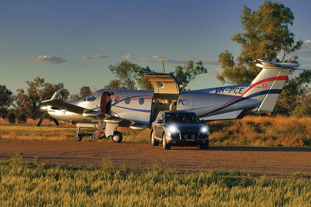 raggiungere il tuo aereo privato pilatus pc-12 direttamente in auto in Australia