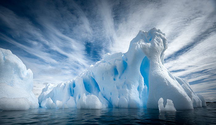 Sculture di ghiaccio in antartide da vedere durante il viaggio