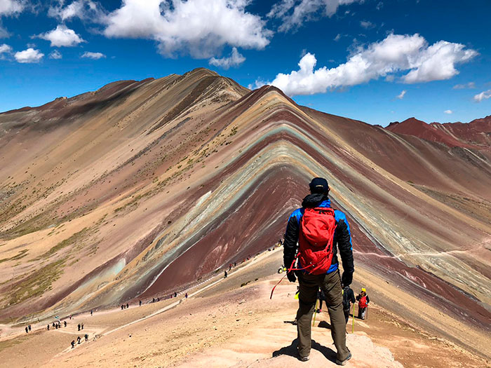 foto scattata durante escursione di trekking verso il nevado Ausangate nella regione di Cusco in Perù