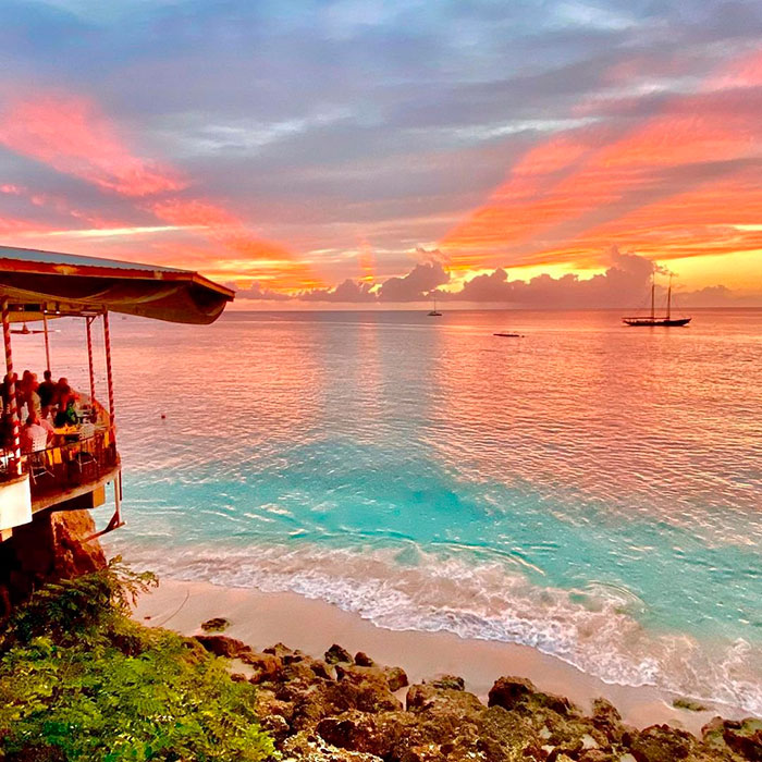 Viaggio alle Barbados tramonto