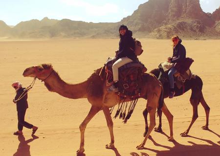 Commenti dei partecipanti al Viaggio breve in Giordania. Foto Dromedari nel Deserto Wadi Rum