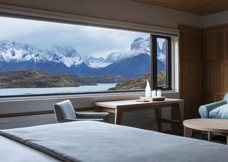 explora patagonia suite in hotel di lusso con vista spettacolare sul lago Pehoe e sulle torres del paine