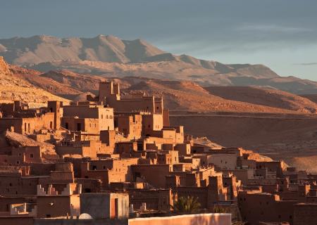 panorama kasbah ait benhaddou atlante in marocco